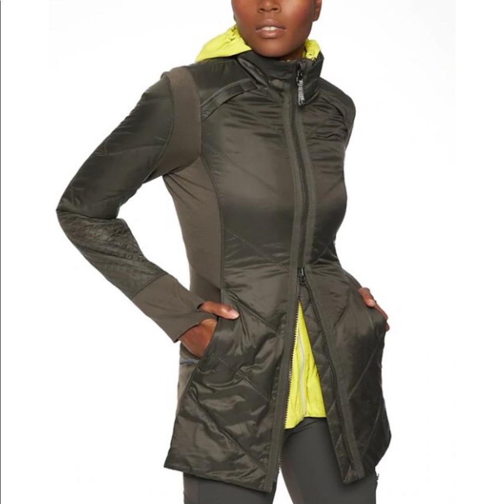 Athleta Rock Ridge Coat, Arbor Olive, Small, NWT